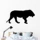 Male Lion Black Wall Decal
