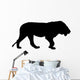 Male Lion Black Wall Decal