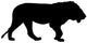 Male Lion Black Wall Decal