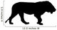Male Lion Black Wall Decal