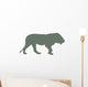 Green Male Lion Wall Decal