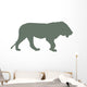 Green Male Lion Wall Decal