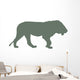 Green Male Lion Wall Decal