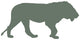 Green Male Lion Wall Decal