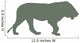 Green Male Lion Wall Decal