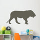 Male Lion Brown Wall Decal