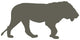 Male Lion Brown Wall Decal