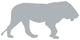 Grey Male Lion Wall Decal
