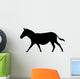 Realistic Black Zebra Silhouette Wall Decal