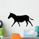Realistic Black Zebra Silhouette Wall Decal