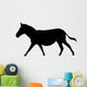 Realistic Black Zebra Silhouette Wall Decal