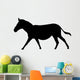 Realistic Black Zebra Silhouette Wall Decal