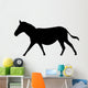 Realistic Black Zebra Silhouette Wall Decal