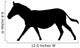 Realistic Black Zebra Silhouette Wall Decal