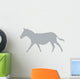 Grey Galloping Zebra Wall Decal