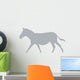 Grey Galloping Zebra Wall Decal