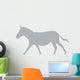 Grey Galloping Zebra Wall Decal