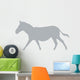 Grey Galloping Zebra Wall Decal