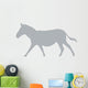 Grey Galloping Zebra Wall Decal