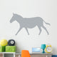 Grey Galloping Zebra Wall Decal