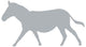 Grey Galloping Zebra Wall Decal
