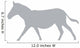 Grey Galloping Zebra Wall Decal