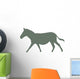 Green Galloping Zebra Wall Decal