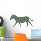 Green Galloping Zebra Wall Decal