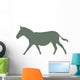Green Galloping Zebra Wall Decal