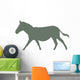 Green Galloping Zebra Wall Decal