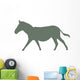 Green Galloping Zebra Wall Decal