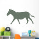 Green Galloping Zebra Wall Decal