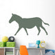 Green Galloping Zebra Wall Decal