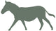 Green Galloping Zebra Wall Decal