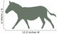 Green Galloping Zebra Wall Decal