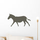Brown Galloping Zebra Wall Decal