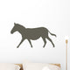 Brown Galloping Zebra Wall Decal