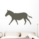Brown Galloping Zebra Wall Decal