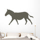 Brown Galloping Zebra Wall Decal