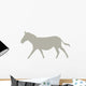 Tan Galloping Zebra Wall Decal