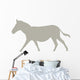Tan Galloping Zebra Wall Decal