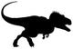 Black Tyrannosaurs Rex Dinosaur Wall Decal