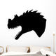 Black Allosaurus Tyrannosaurus Silhouette Wall Decal