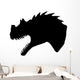 Black Allosaurus Tyrannosaurus Silhouette Wall Decal