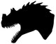 Black Allosaurus Tyrannosaurus Silhouette Wall Decal