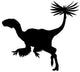 Black Bird Similicaudipteryx Dinosaur Wall Decal