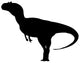 Black Allosaurus Dinosaur Silhouette Wall Decal