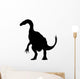 Black Hadrosaur Dinosaur Wall Decal