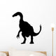 Black Hadrosaur Dinosaur Wall Decal