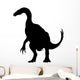 Black Hadrosaur Dinosaur Wall Decal